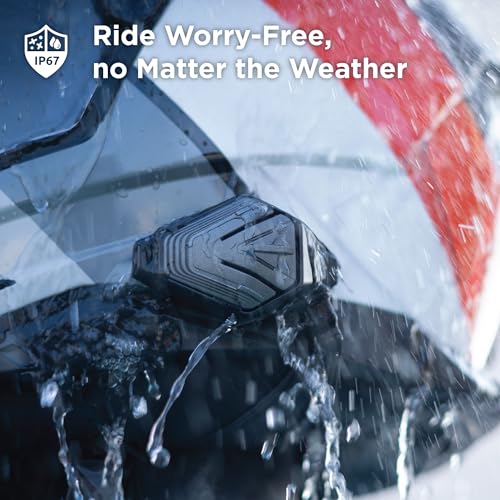 Image of BluArmor C10 Mesh Bluetooth Helmet Intercom - 1-to-1 Rider Communication, 1.2 km Range, HD Voice 16 kHz, IP67 Weatherproof, Bluetooth 5.3, Made in India