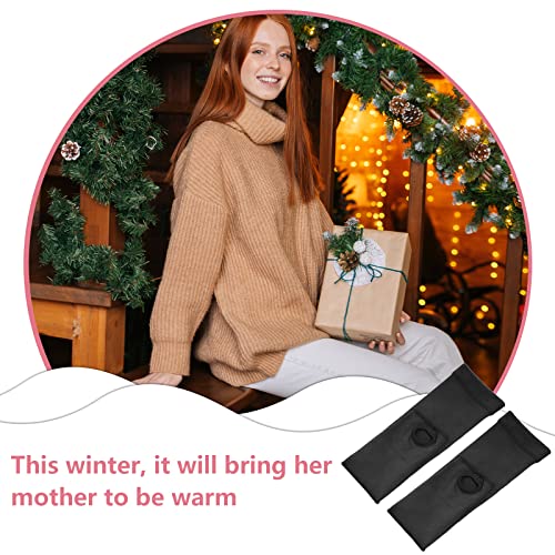 2 Pairs Black Fleece Leg Warmers Women Stirrup Leg Warmers Extra Long Thick Over The Knee Socks Elastic Socks For Boots Winter Warm #TOP6