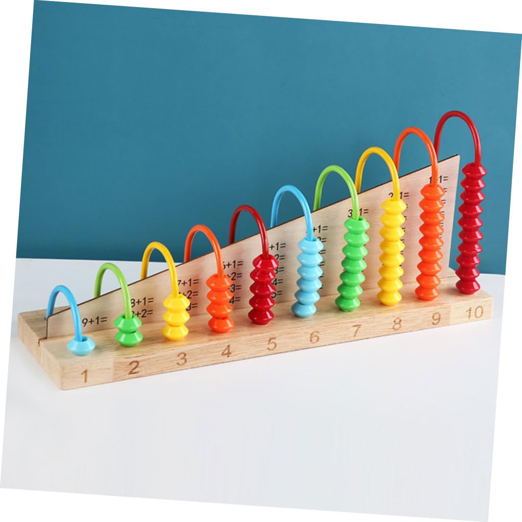 Ábaco de Madera para Niños Cuentas Coloridas, Entrenamiento de Aritmética Mental, Ligero y Fácil de Almacenar, Adecuado para Jardín de Infancia y Actividades Educativas