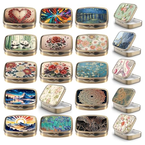 Boîtes de rangement en fer pour bijoux et pilules en voyage