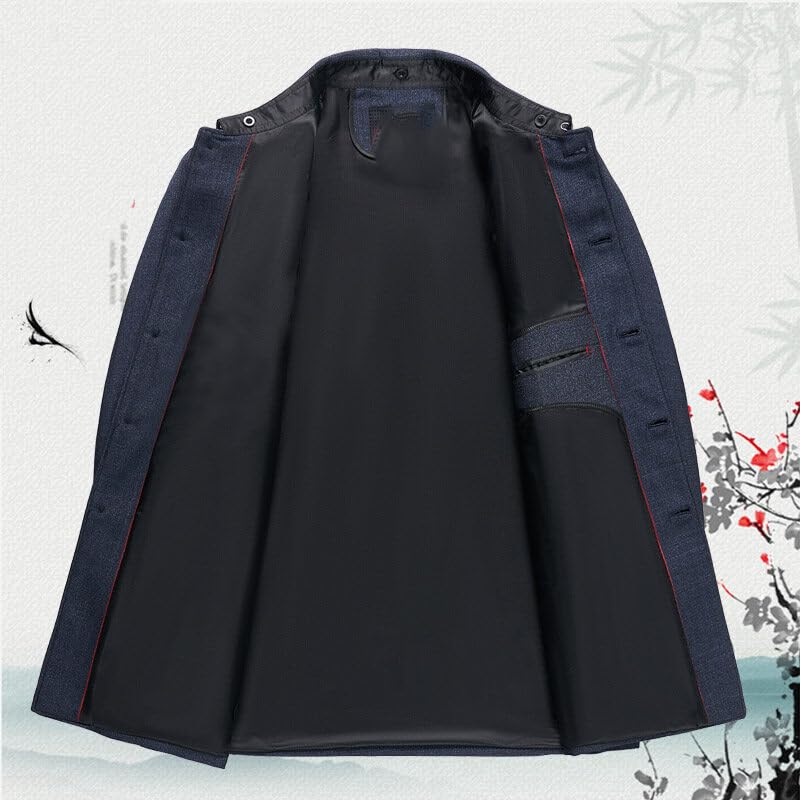 GUOYUXIAO Zhongshan Suit Jacket for Men - Modern Stand Collar Coat4