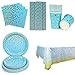 51 Pcs Vajilla De Fiesta,Vajilla de Cumpleaños, Incluye Platos, Mantel, Servilleta de Papel,Taza, Paja, para Cumpleaños de Niño Fiesta Deco Baby Shower,10 Invitados