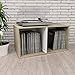 UnfadeMemory Caja de Almacenamiento para Discos de Vinilo para Mantener Organizada Colección de Música,Caja de Transporte,Armario para Oficina o Estudio,Madera Aglomerada,71x34x36cm (Blanco y Sonoma)