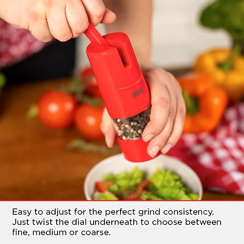 Kuhn Rikon Adjustable Ratchet Grinder With Ceramic Mechanism For Salt, Pepper And Spices, 8.5 X 2.25 Inches, Black #TOP4
