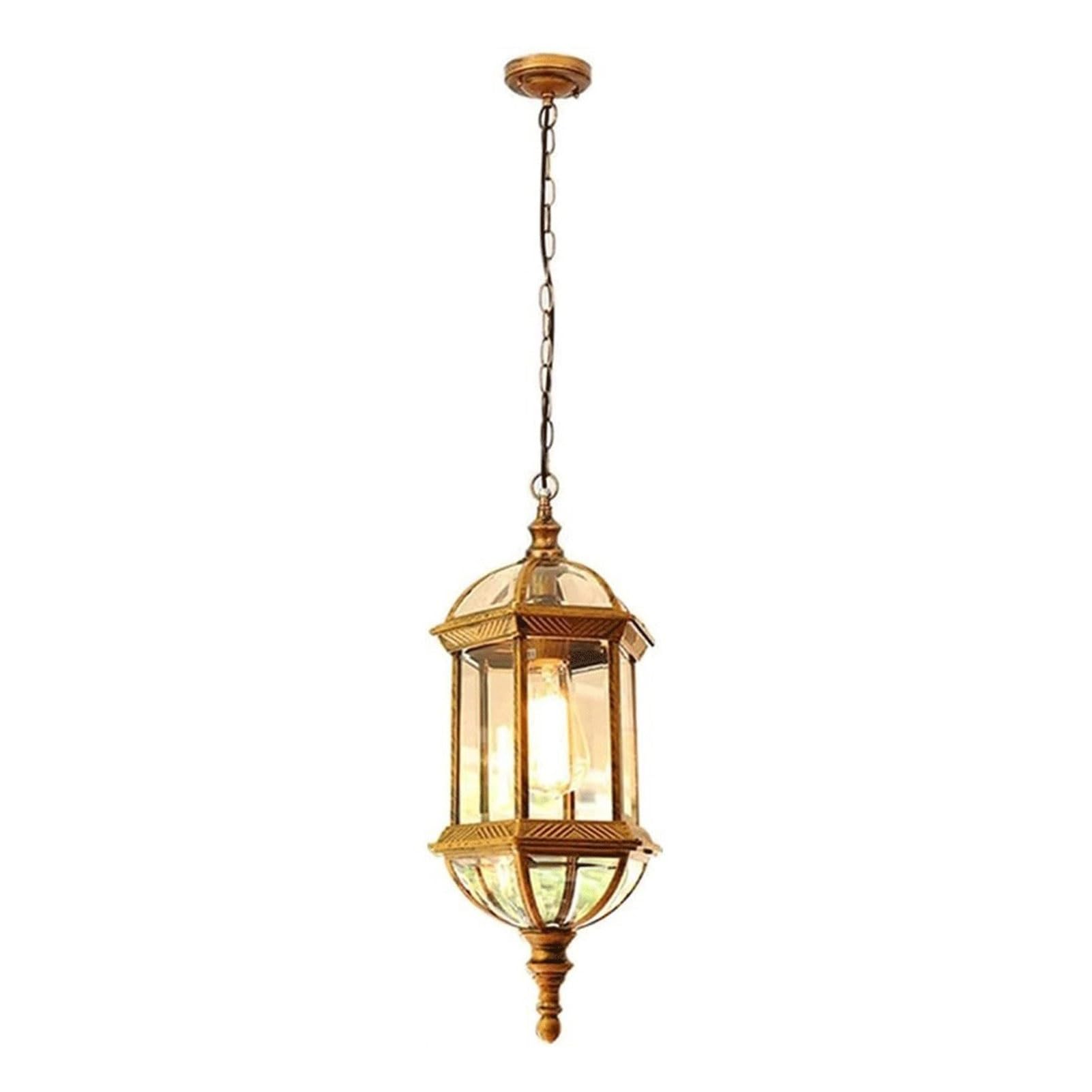 MYXJX Hanging Lights, Modern Chandelier Waterproof Vintage Outdoor Pendant Light Industrial Retro Aluminum Loft Lantern