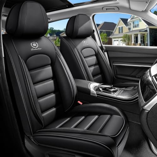Image of Leather Front Seat Covers for Toyota Camry 2015-2026, Black