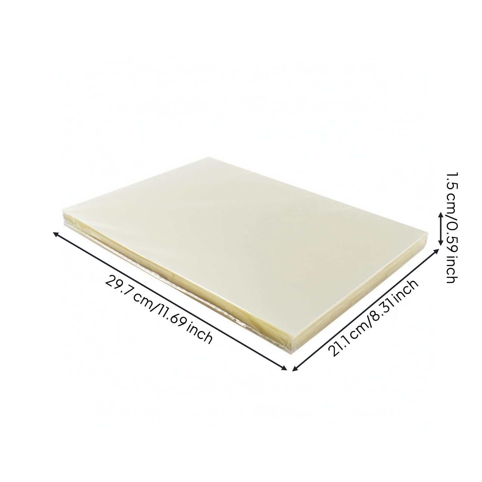 KESOTO 100 Pièces Feuille Cverture Feuille Plastique Imprimable Polyvalent Protège-Document pr Documen Manipulés,