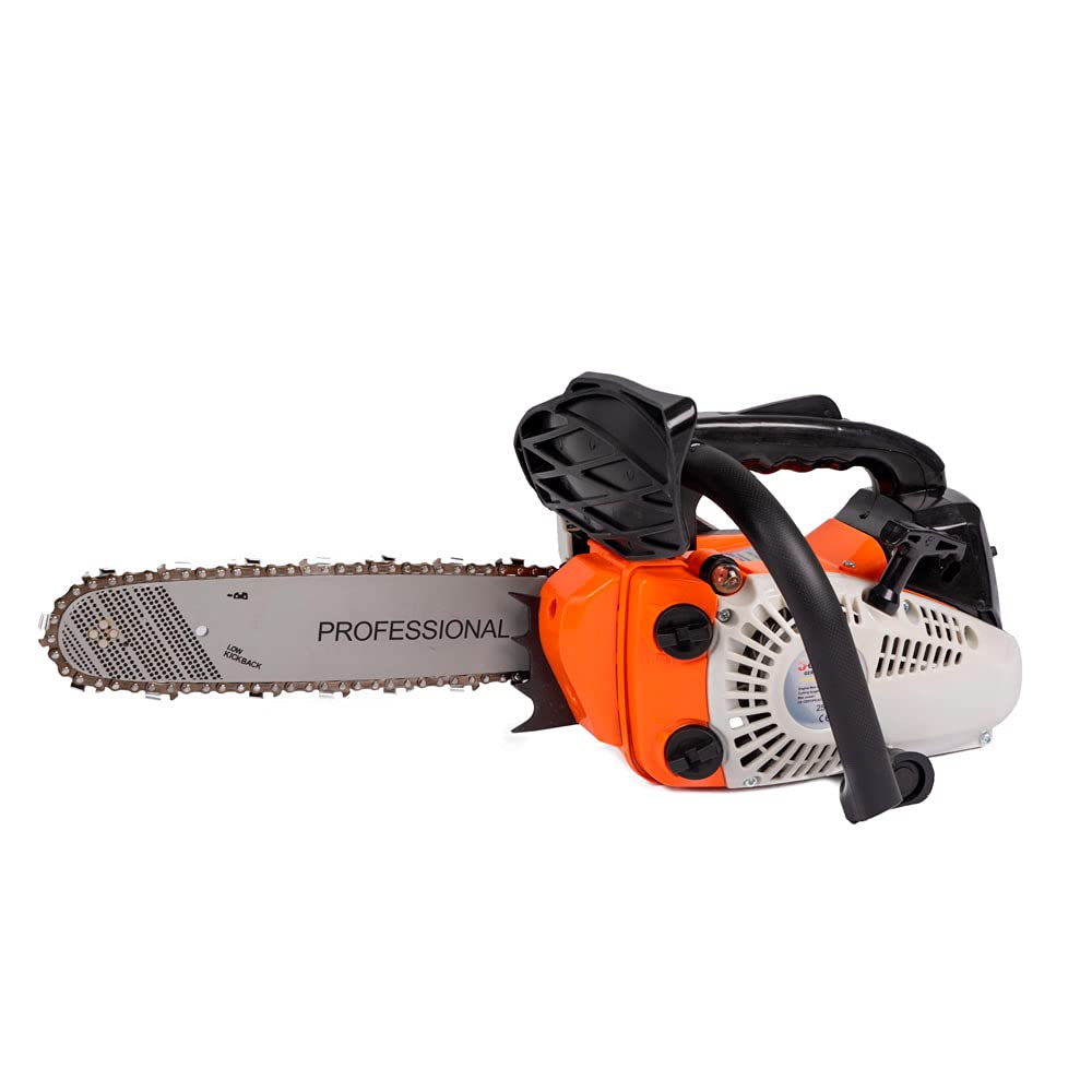 AMC Motosega a scoppio 25cc potatura e taglio professionale 2 tempi con lama lunga di 25 cm kit montaggio incluso tagliasiepi adatto per fai da te o professionisti