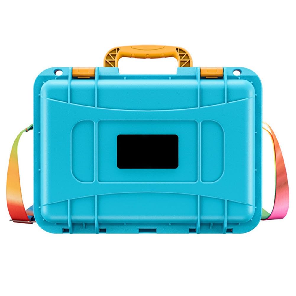 Scatola portaoggetti impermeabile in ABS per Nintendo Switch, custodia da viaggio portatile per console e giochi, blu marrone