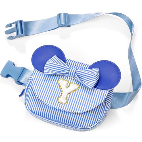 Image of Daughter Gifts - Birthday Gifts for 3 4 5 6 7 8 9 10 11 12 13 Year Old Girls, Initial Fanny Pack Crossbody Bag Belt Bag Purse for Teen Girls Blue Y