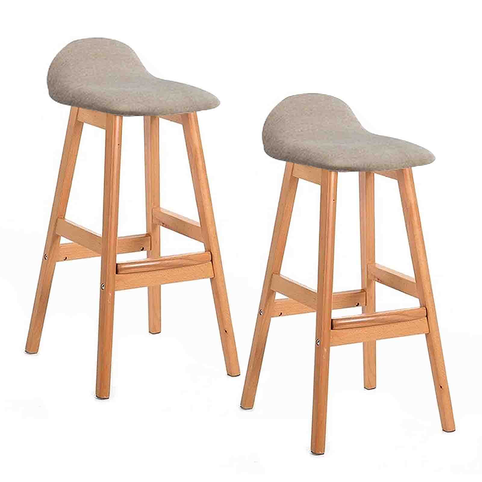 Tabourets de bar en bois 70 cm avec repose-pieds pour cuisine et jardin