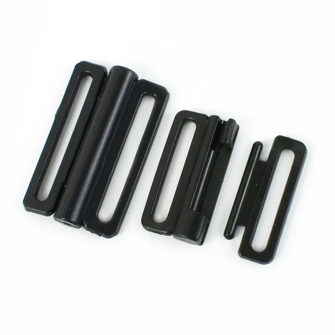 OMEVU 30 Sets 8-25mm Plastic Buckles for Bra Swimwear Bikini Adjustor Closure Clip Clasp Underwear Button Buckle DIY Sewing Accessories