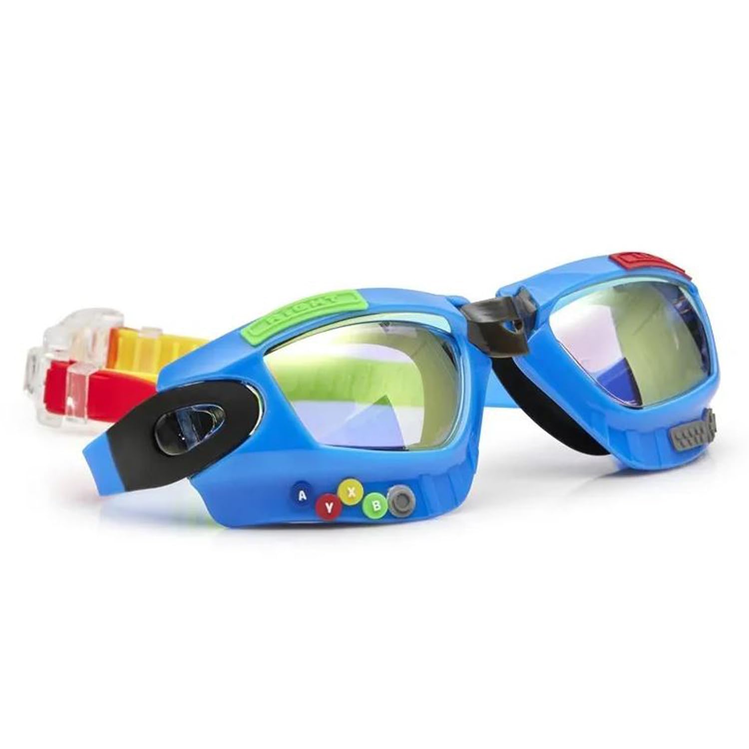 Bling 2O Gafas de natación para niños y adultos, con luz LED y tira ajustable, azules
