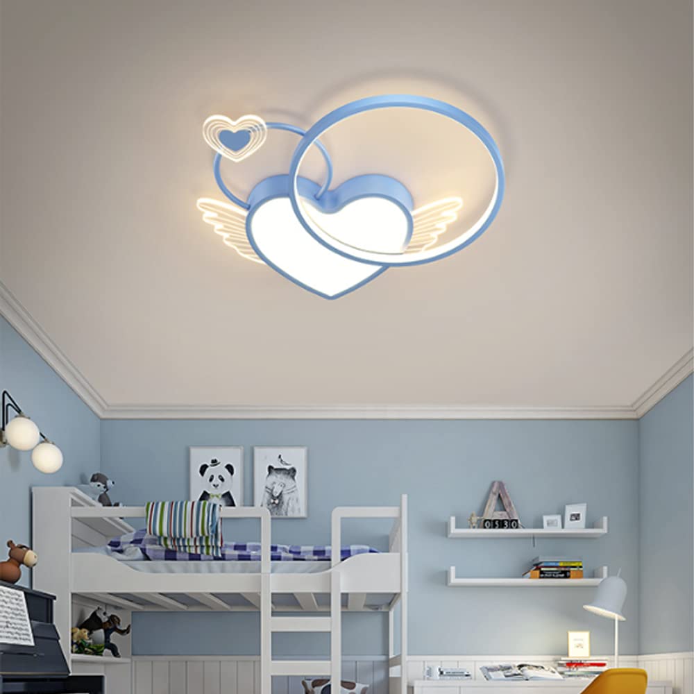 Oldsix Cute Cartoon Heart Shaped LED Ceiling Lamp Modern Flush