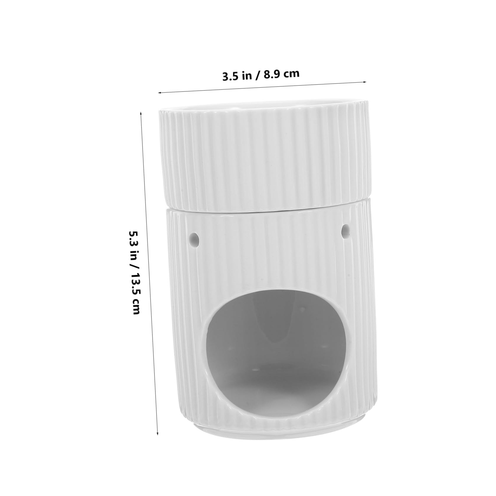 Hemobllo Diffusore per Oli Essenziali in Ceramica Scaldacera per Fragranze Contenitore per Aromaterapia Porta Bruciacera Diffusore di Fragranze per Casa Bianco