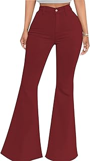 Bell Bottom Jeans for Women High Waisted Classic Flared Pants Stretch Slimming Wide Leg Pants Flared Denim Jeans (X-Large,...