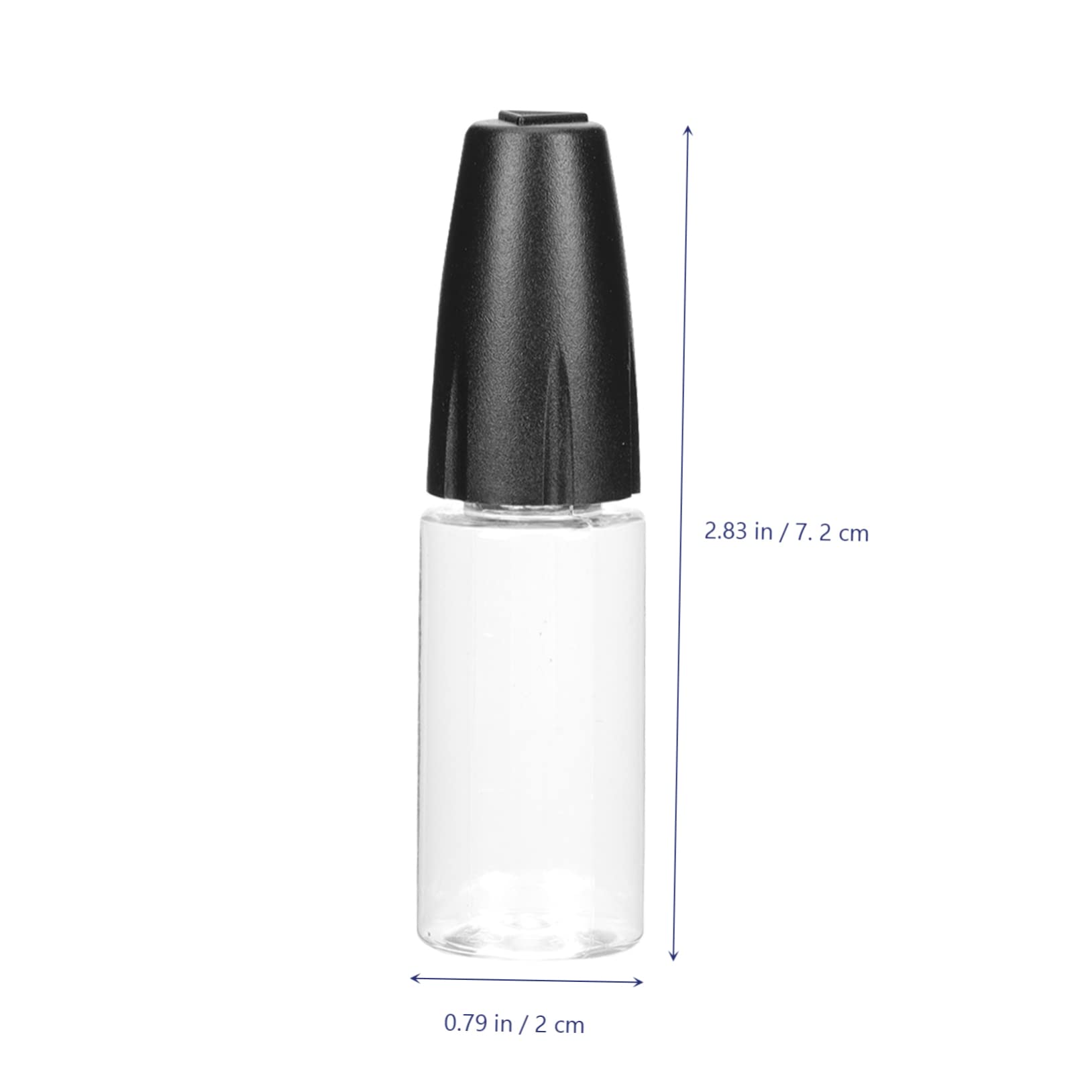 SHINEOFI 24 Piezas embotellado por inyección de aguja larga contenedor de pigmento contenedor de pegamento liquido botella exprimible con punta de aguja botella de 10ml relleno envase flujo