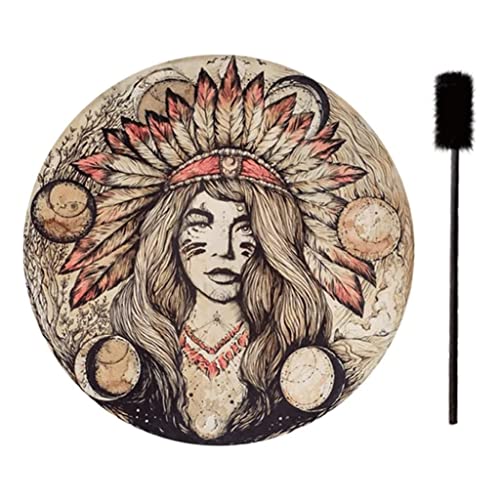 LIOONS Trendy Drum Spiritual Instrument Sound Healing Tool Shaman Drum Handmade Ethereal Drum para niños y niñas miniatura 1