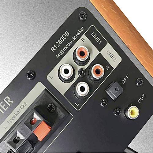 Edifier Studio R1280DB - 2.0 Bluetooth-Lautsprechersystem (42 Watt), Regallautsprecher mit Infrarot-Fernbedienung in Holzfarbe – Bild 5