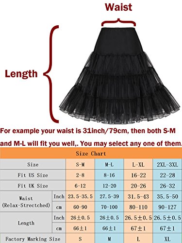Shimaly 43237-2 Women'S 50S Vintage Rockabilly Petticoat 26 Inch Pink Underskirt Slip  thumb #3
