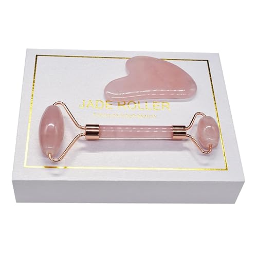 PAGOCI Jade Roller &amp; Gua Sha Set Face Roller and Gua Sha Facial Tools for Skin Care Routine and Puffiness Light Green disponible en Yaxa Colombia