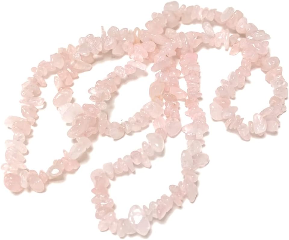 Rose Quartz Beads Pink Chip 5-8mm Long Strand of 240+