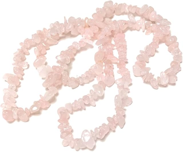 Pink Rose Quartz Grade A Chip Beads 5mm-8mm Long Strand Of 180+ Pieces