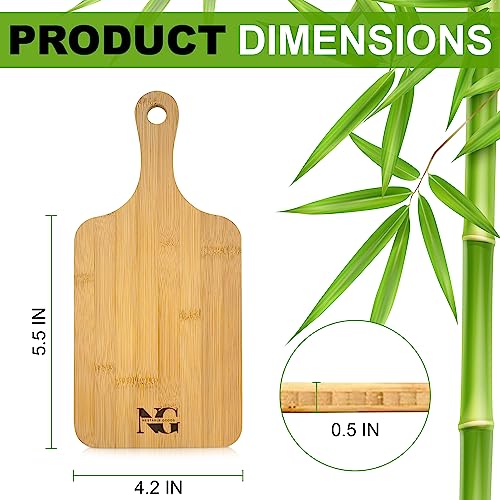 Nestablegoods Rubber Wood Cutting Board with Handle - Non Slip Design with 100% Ecological Bamboo cutting boards - Chopping Board Great for Cutting Fruits, Cheese Vegetables - Image 4