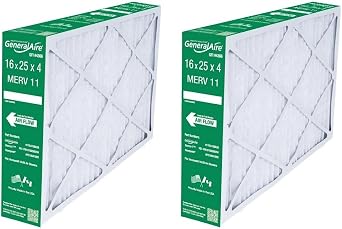 2-PK-Generalaire #4366-Replaces- Honeywell FC100A1029-16"x 25" x 4.5" Merv 11 Air Filters - Actual Dimensions 15-7/8 X 24-3/4 X 4-3/8