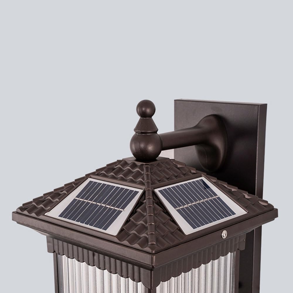 Applique murale solaire de grande taille, étanche IP65, lampes solaires d'extérieur pour patio, jardin et terrasse, design double usage