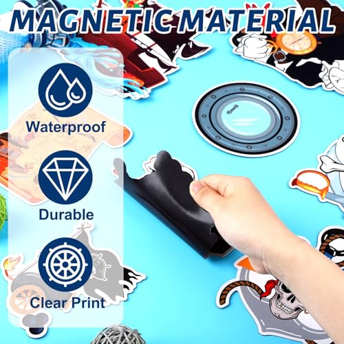 10 Imanes Decorativos Pirata para Puerta con Tema Crucero miniatura 4