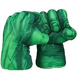 Valeny Guantes de Boxeo 1 par de Superhero Guantes de Puño Mano Dedos Guantes Suave Juguete de Peluche Cumpleaños Halloween Niños Entrenamiento de Boxeo(Verde)