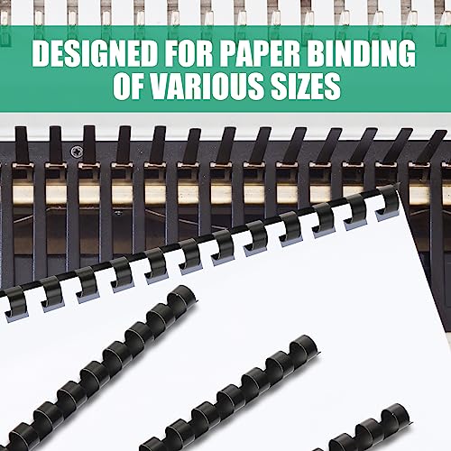 image for Maitys 300 Pcs Plastic Binding Combs Bulk 19 Ring Comb Spines Letter S