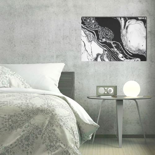 Impression sur toile marbrée noir et blanc HD poster mural chambre