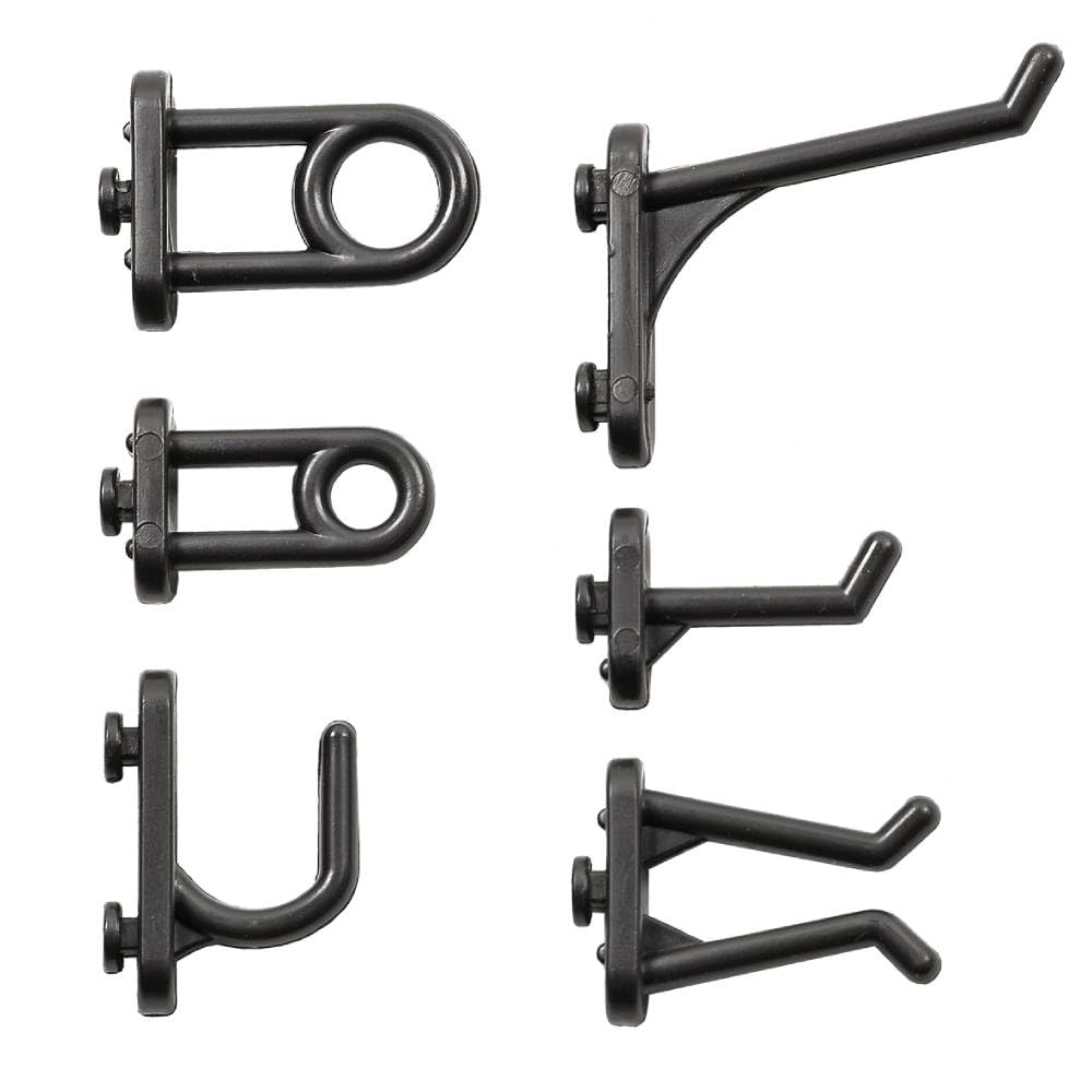 Lot de 2, Panneau Porte Outils, 25 x 30 cm/Paneau - 20 Crochets Panneaux Perforés, Inclus - Panneau Mural Outils Garage, en PVC - Rangement Outils, Atellier de Bricolage