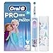 Oral-B Pro Kids Frozen Elektrische Zahnbürste für Kinder mit 1 Aufsteckbürste, Blau/Lila - Kinderzahnbürste Elektrisch ab 3 Jahren, Inkl. Reise-Etui Und 2 Putzmodi für Zahnpflege