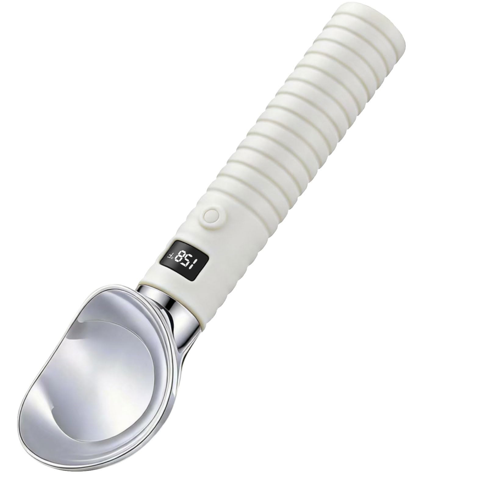 Cuillère à glace électrique avec fonction de réchauffement rapide et panneau LCD pour faire fondre facilement les bonbons réfrigérés Cuillère à crème glacée de qualité alimentaire