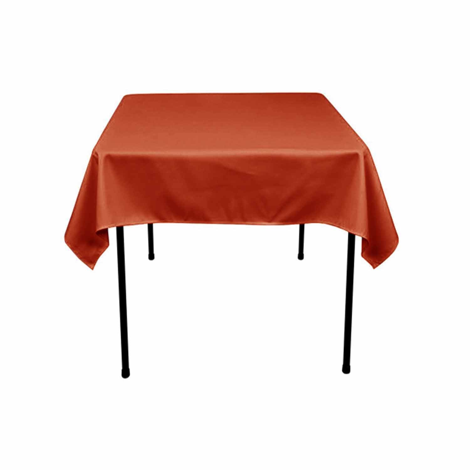KS Linens Polyester Square Tablecloth 42"x42" (Rust)