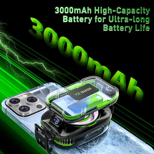 Image of USB Fan Magnetic Mobile Cooling Fan with 3000mAh Rechargeable Battery, Fast Ultra Cooling Wireless Phone Radiator for Gaming, Freezing Cooler for Android & iPhone Smartphones Use