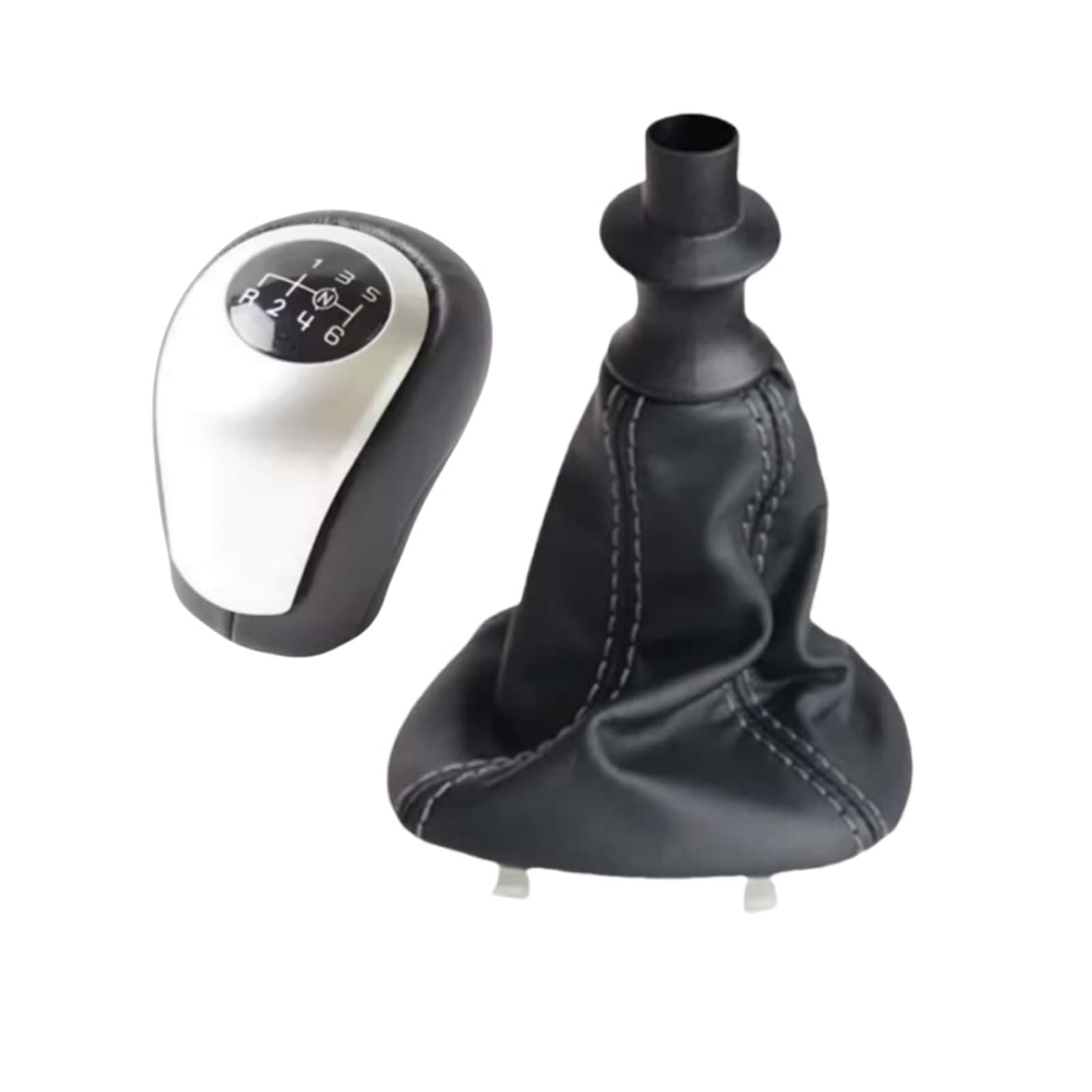 Ixcbitc B0445-K0732 Shifter Lever Knob For Benz For W447 For Vito 2017-2020 6 Speed Manual Gear Shift Knob Lever Shifter Gaiter Boot Collar Stick Gaiter Boot Cover(B0445-K0732)