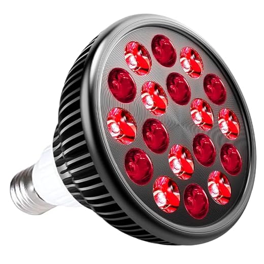 Red Light Therapy Lamp, Wolezek 36W 18 LED Infrared Light Therapy Device, 660nm Red and 850nm Near Infrared Combo Red Light Bulb for Skin and Pain Relief