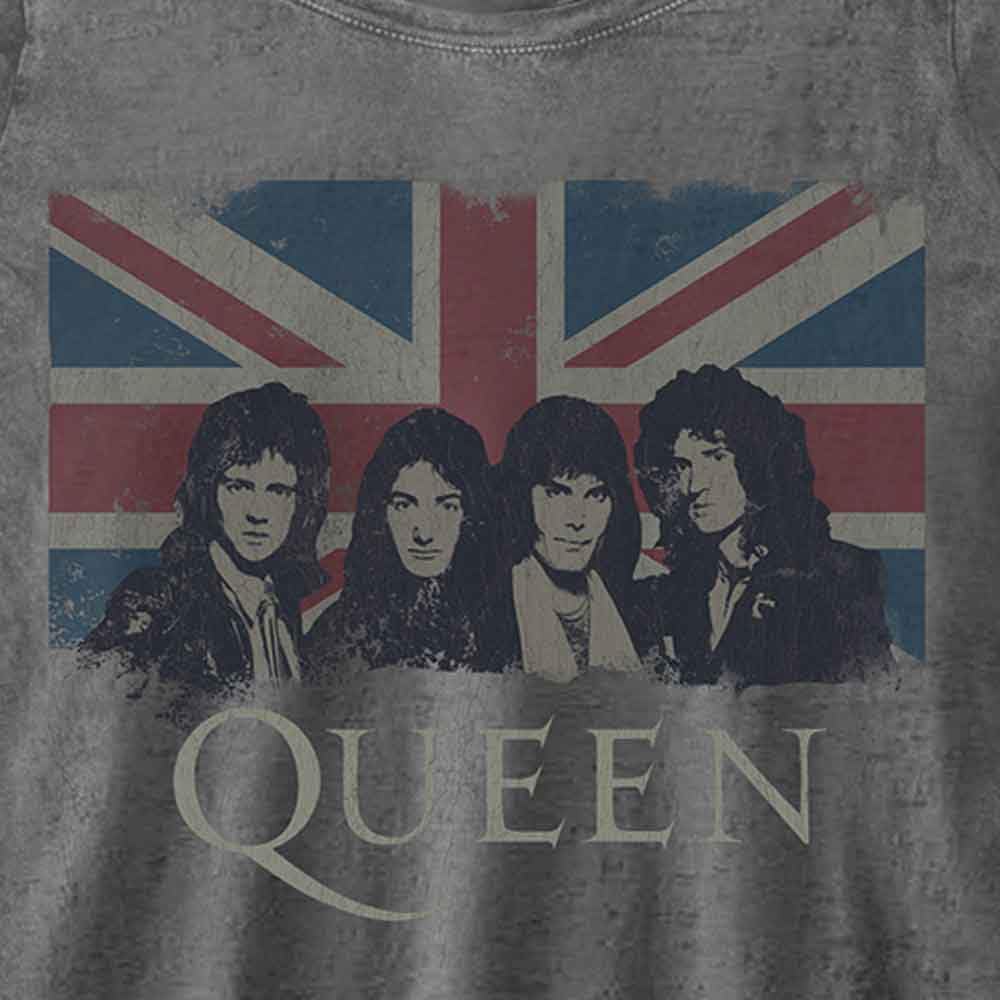 Amazon.com: Queen T Shirt Vintage Union Jack Logo Official