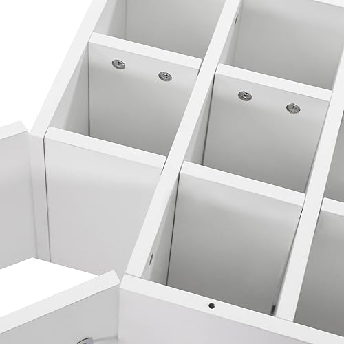 Miniatura 9 de WANLECY Estante de pared para botellas de vino, estante de exhibición para botellas de vino con estante de almacenamiento de 2 niveles, estante