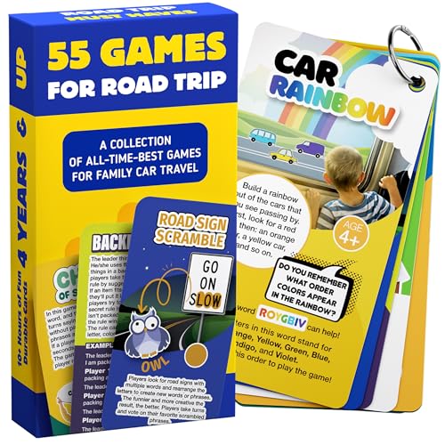 WELL BALANCED Road Trip Games - 55 Fun Car Games for Kids and Adults