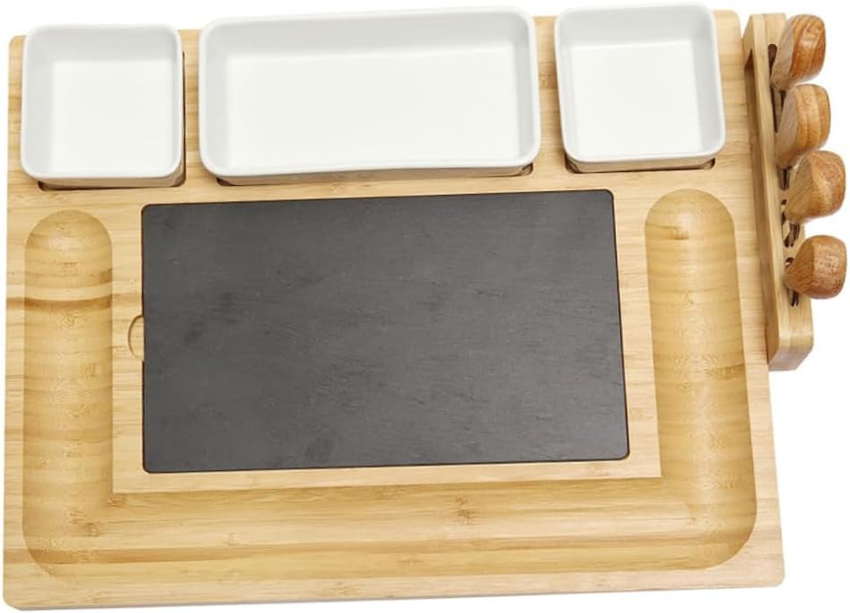 Elegant Cheese Board Bamboo Cutting Board Cheese Chopping Accessories for Parties for Family Friends