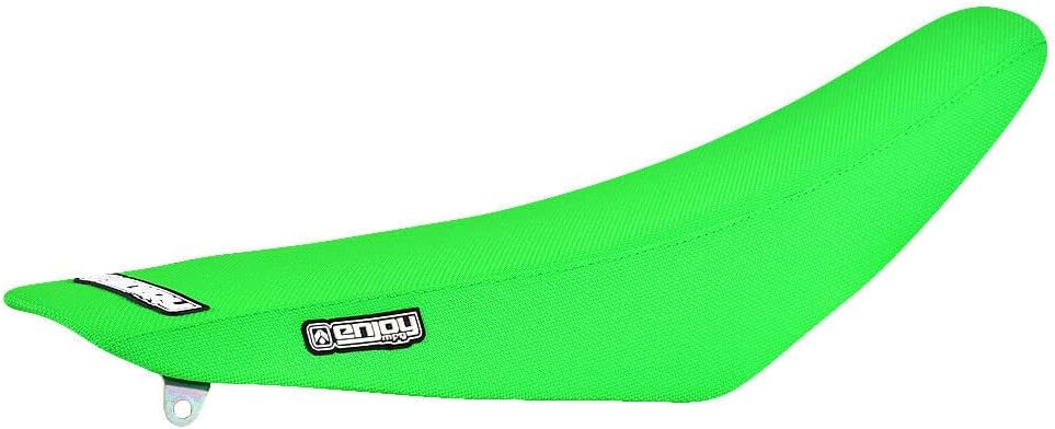 Enjoy Mfg Seat Cover - Compatible with Kawasaki 2021-2023 KX250F KXF250 KXF 250 - #174 (All Black/White Ribs)