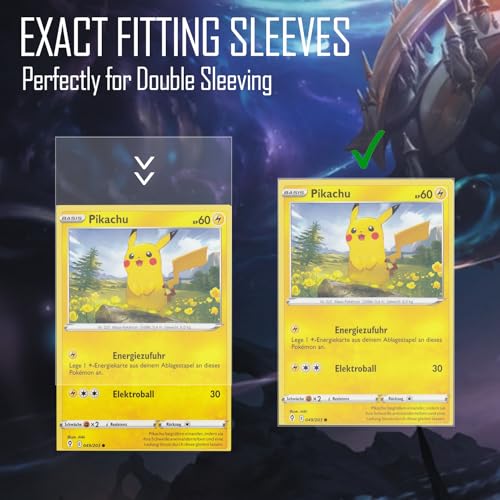 KEEPSEVEN Exact Fit Inner Sleeves | Double Sleeving Clear Kartenhüllen | MTG Magic, Pokémon, Flesh and Blood, Match Attax, Transparente
