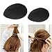 4 Pcs 2 Pairs Black Sponge Bump It Up Volume Hair Base Hair Pad Headwear Fluffy Hair Padding Insert Cushion Hairstyle Bum Maker Braid Hair Style Holder for Women Girls