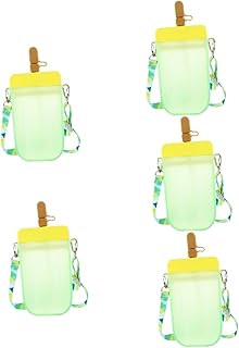 Totority 5 Pçs Copo De Bebida De Suco Do Bebê Picolé Garrafas De Água Da Criança Copos De Plástico Copo De Bebida Garrafa De Água De Verão Crianças Garrafas De Água Portátil Copo De Ombro