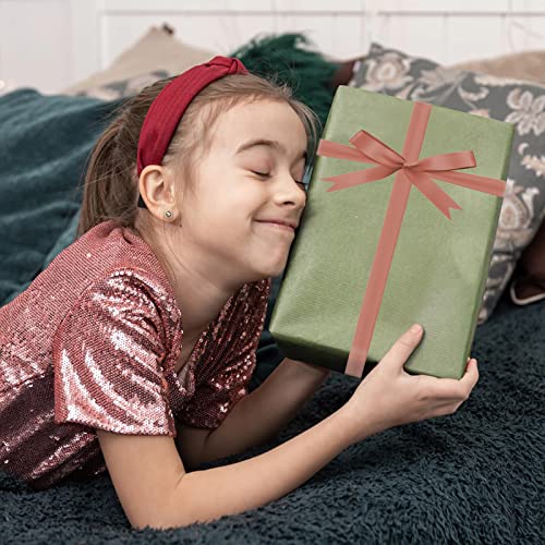 Jizxol Nastro di raso, 6 mm x 91 m, nastro da